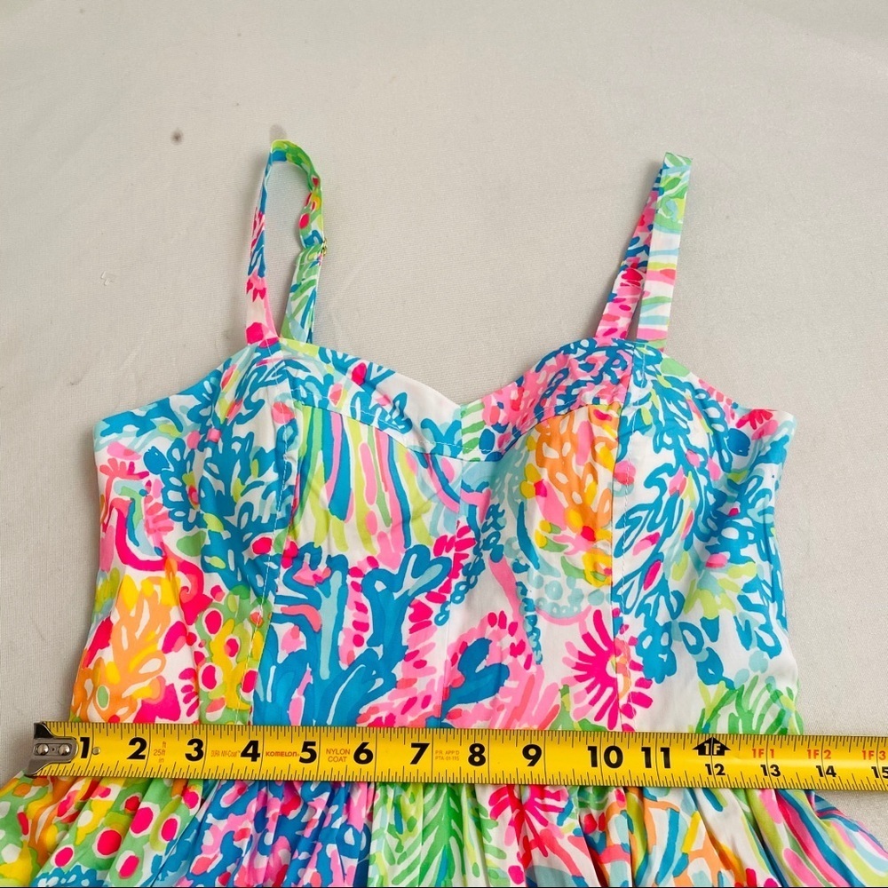 Lilly Pulitzer Ardleigh bright multicolor print Lovers Coral - Picture 8 of 15